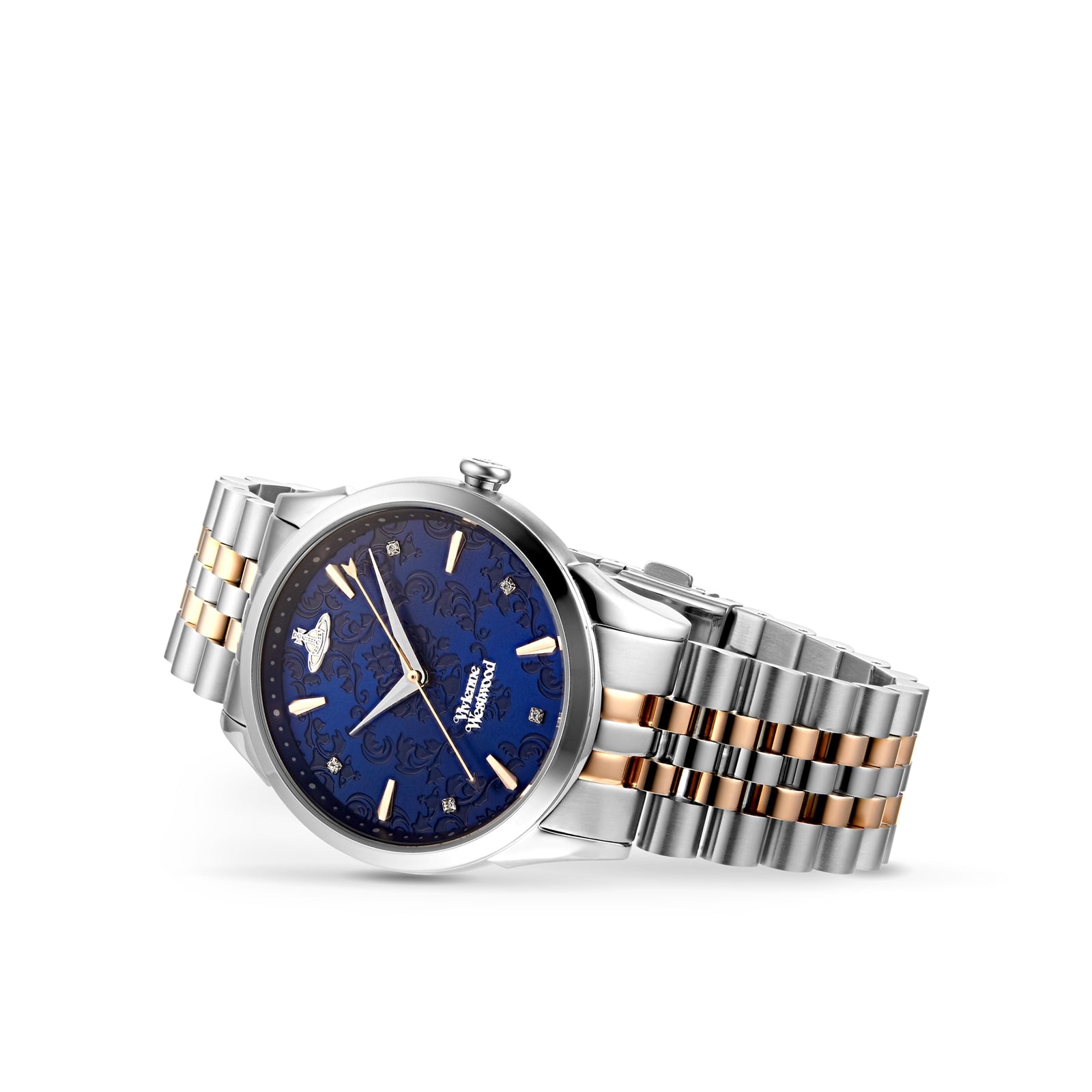 Wallace Dark Blue Silver Ladies Watch 37mm VV208DBLSR