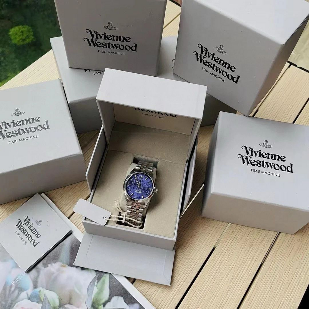 Wallace Dark Blue Silver Ladies Watch 37mm VV208DBLSR
