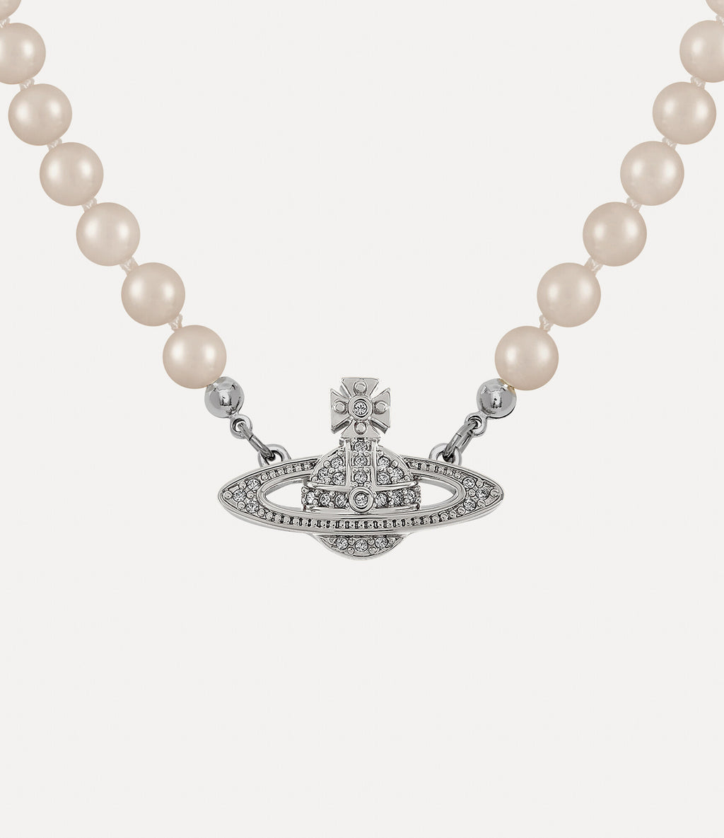 Man. Mini Bas Relief Pearl Necklace 2