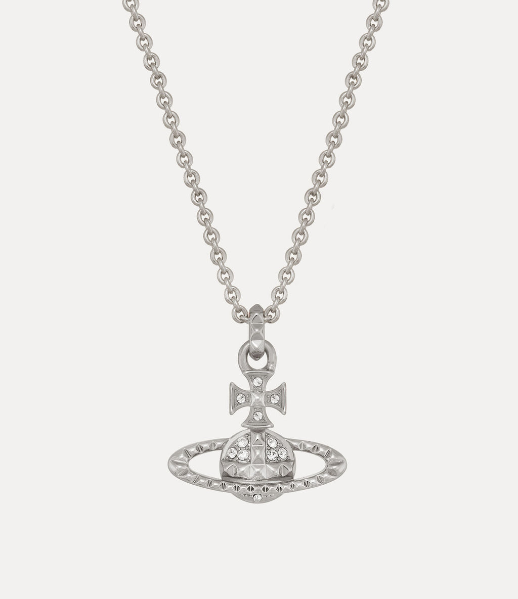 Silver Mayfair Bas Relief Pendant Necklace 6183