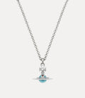 New Petite Orb Pendant Necklace Blue 6479BL