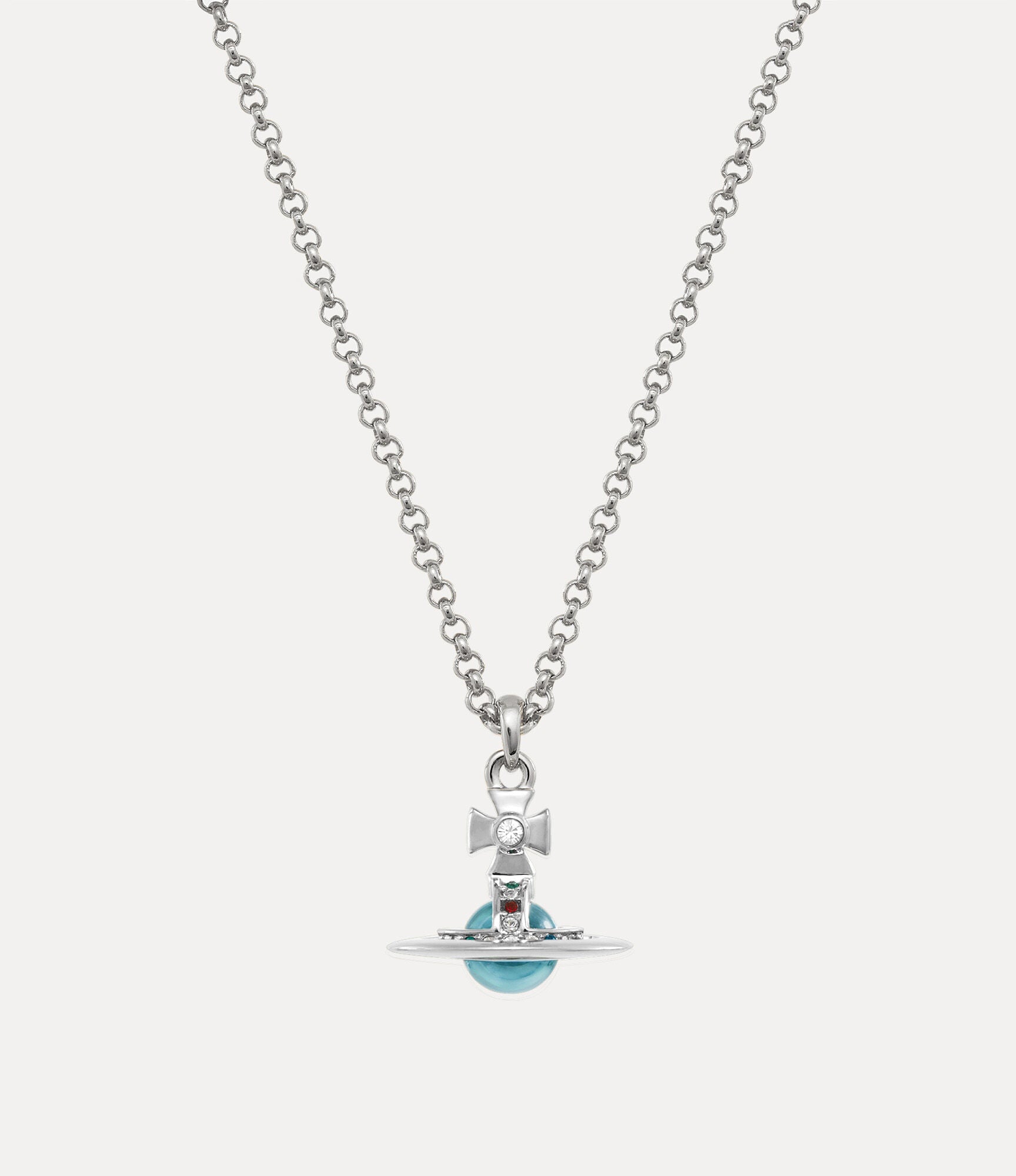 New Petite Orb Pendant Necklace Blue 6479BL