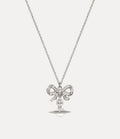 Octavie Pendant Necklace Silver White 6480WH