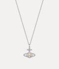 Olympia Pearl Pendant Necklace Silver White 6482WH
