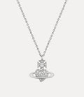 Valentine's Agnatha Bas Relief Pendant Necklace Silver 6483
