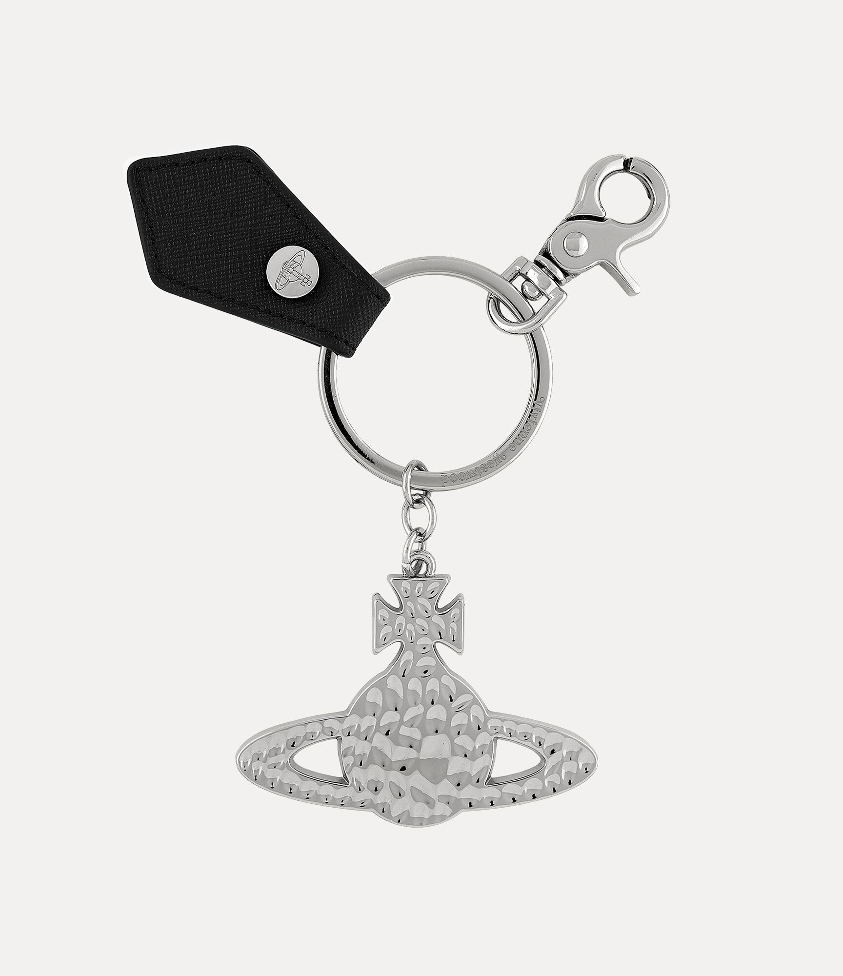 Saffiano Hammered Orb Keyring