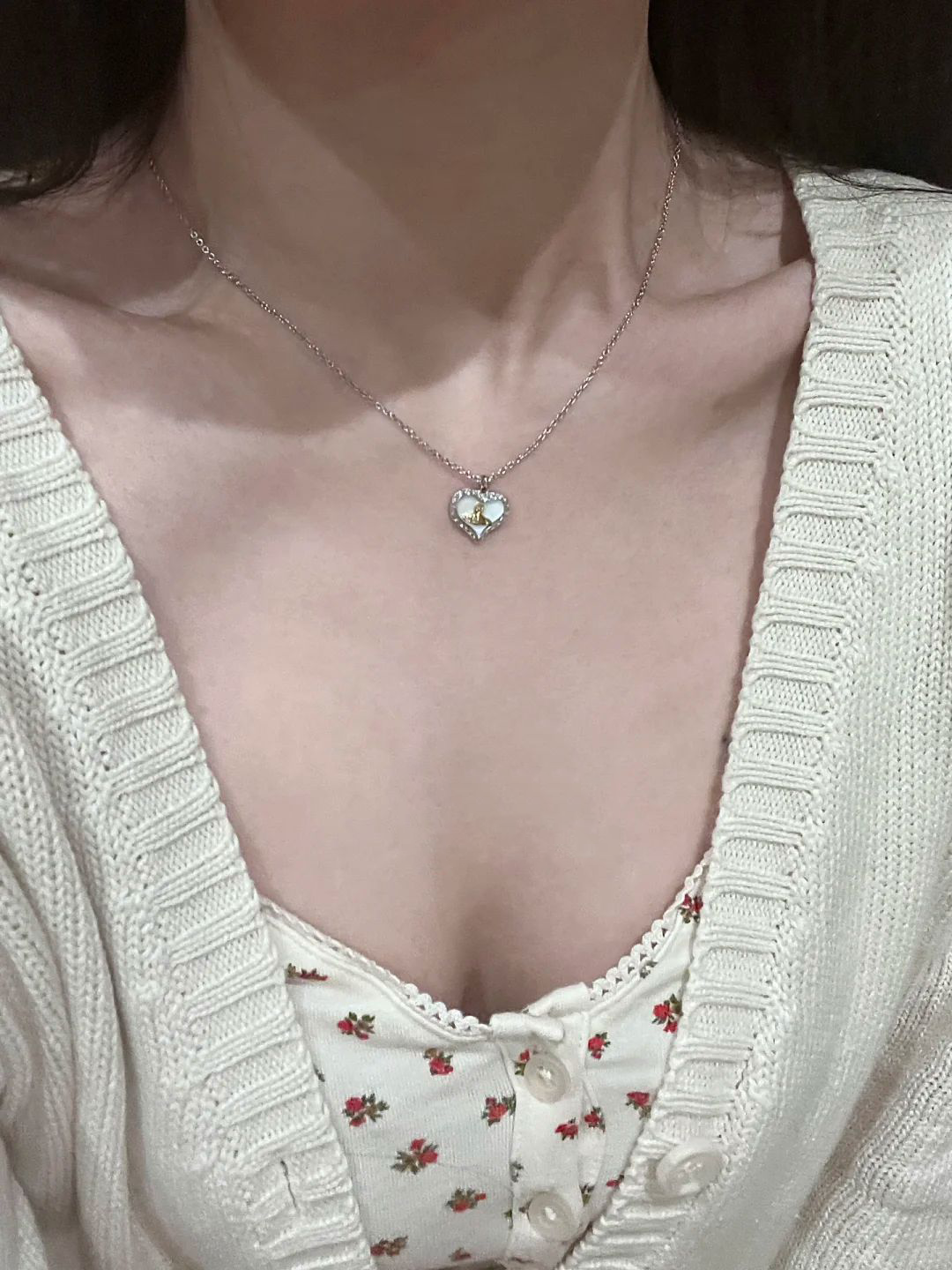 Petra Pendant Necklace Silver 6217SV