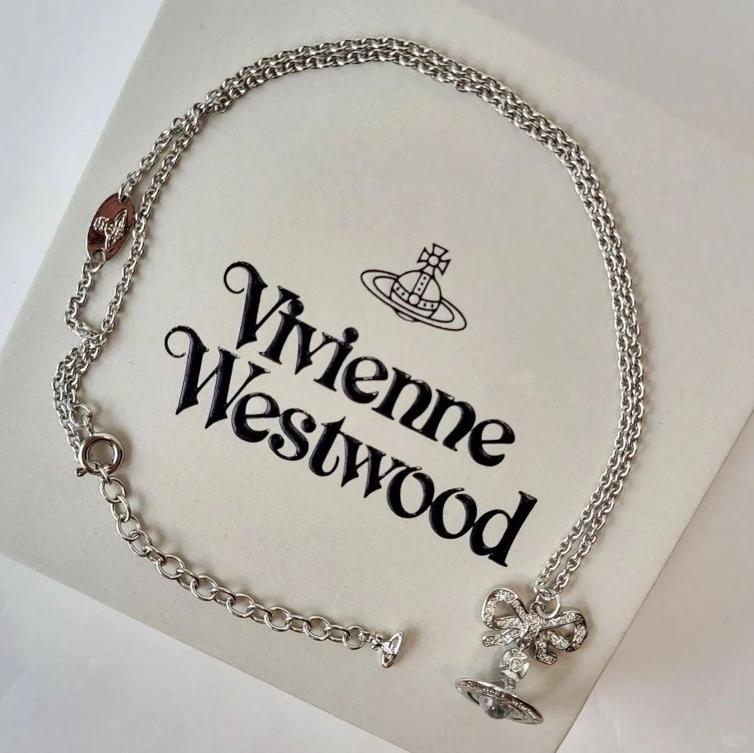 Octavie Pendant Necklace Silver White 6480WH