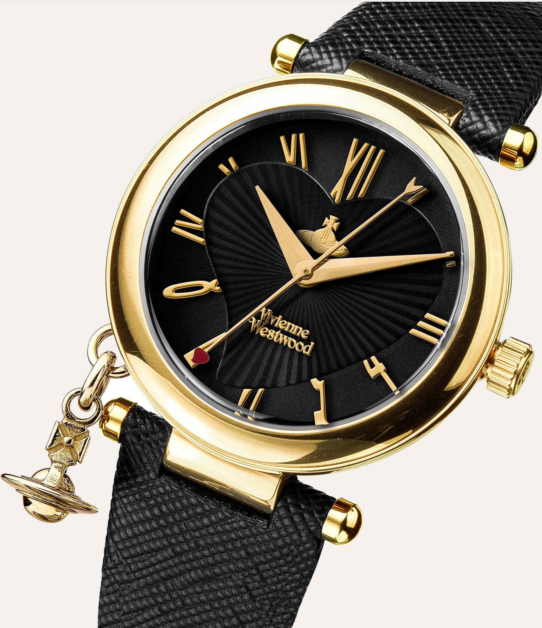 Orb Heart Watch Gold Black VV006GDBLK
