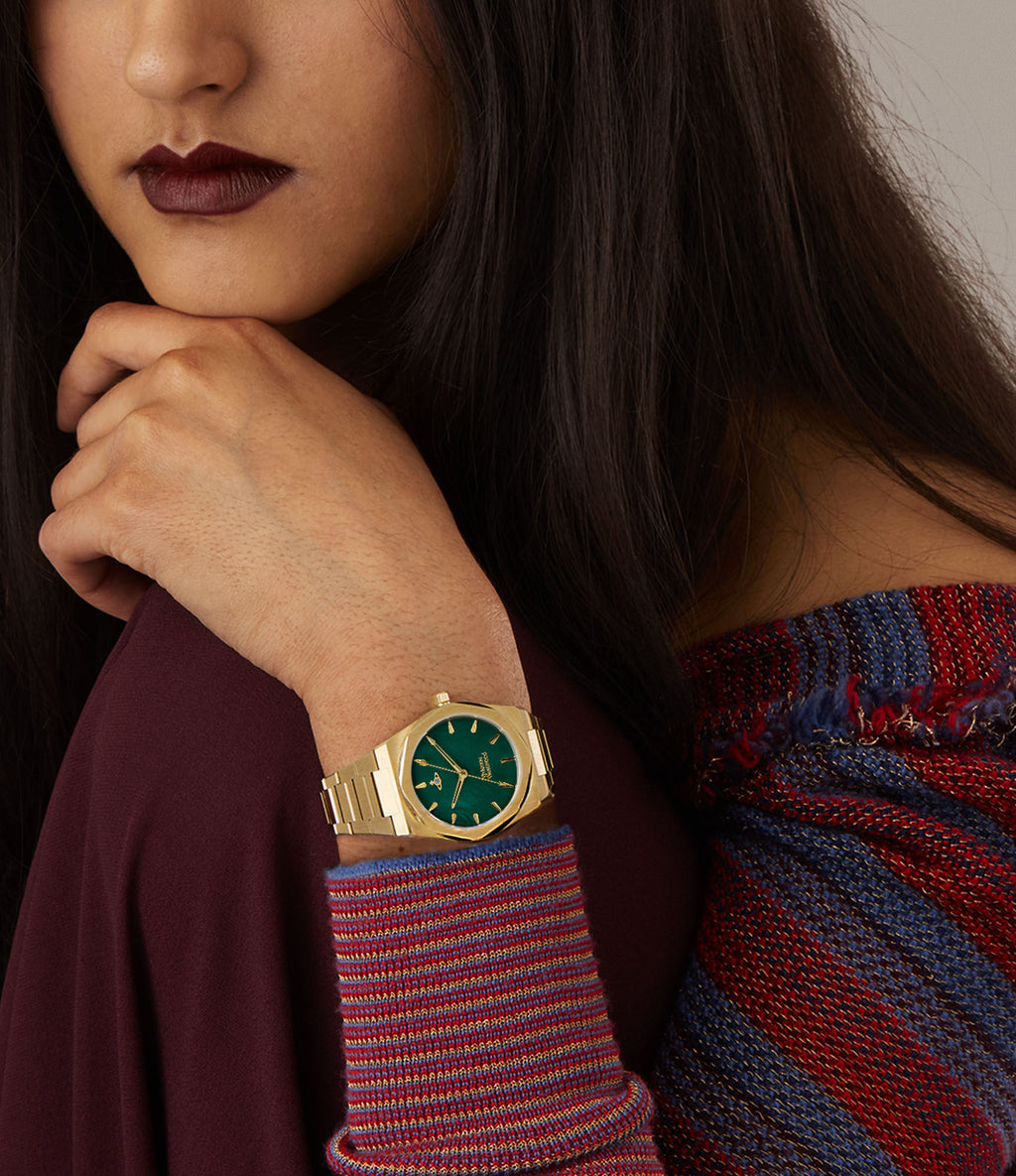 Limehouse Green Gold Watch 34mm VV244GRGD