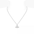 Grace Bas Relief Pendant Silver Necklace 6213