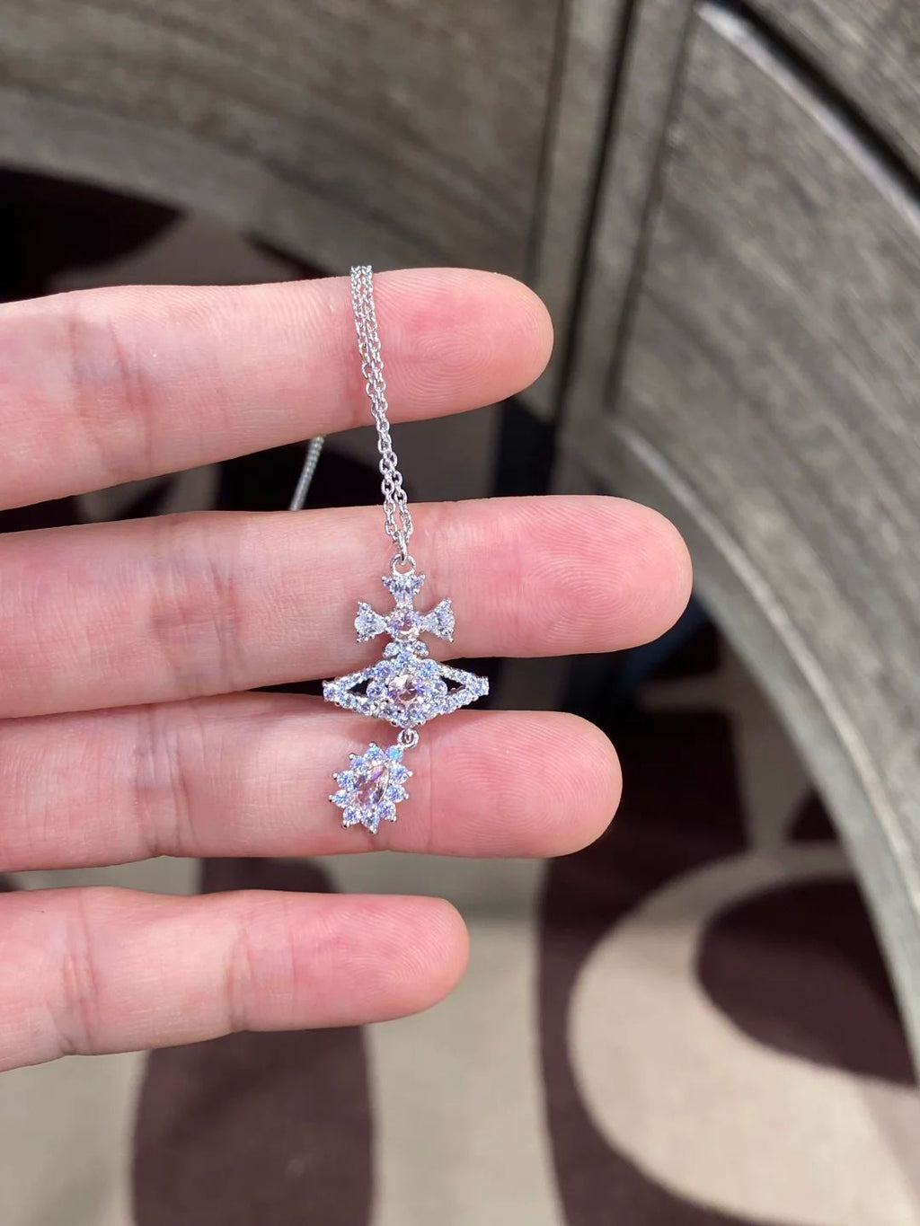 Masha Pendant Necklace Silver 6485