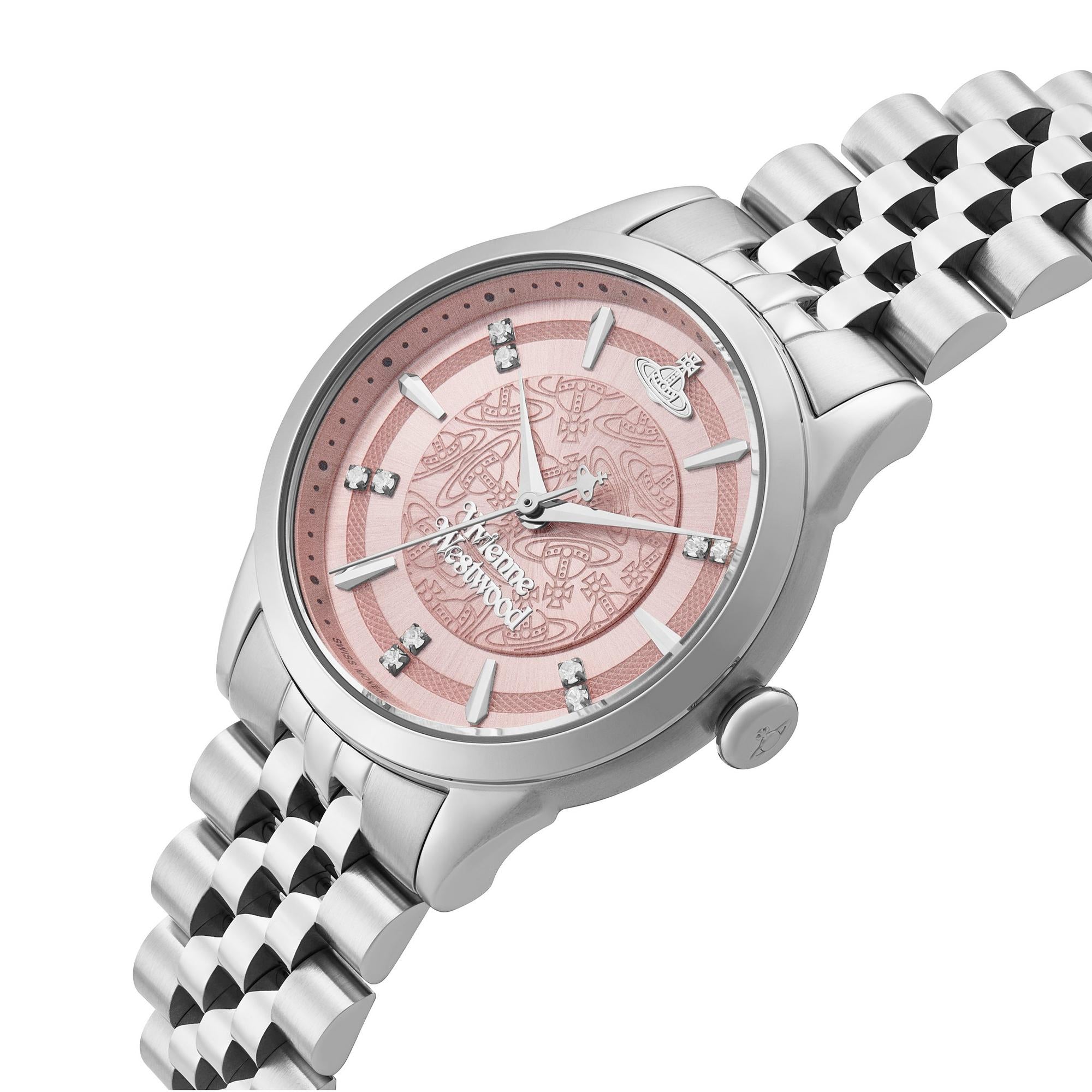 Exclusive Mini Wallace Watch Pink Silver 32mm VV331PKSL