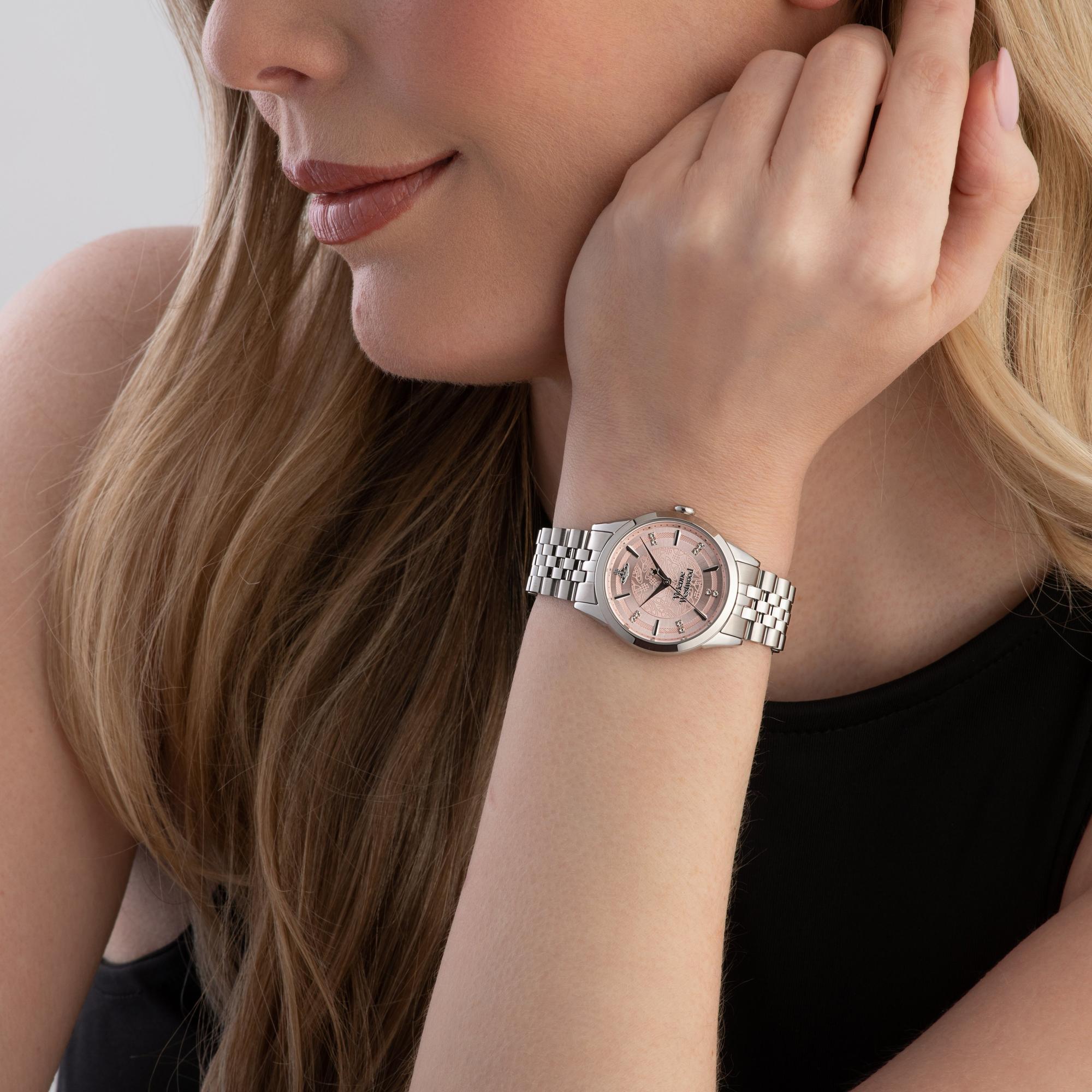 Exclusive Mini Wallace Watch Pink Silver 32mm VV331PKSL
