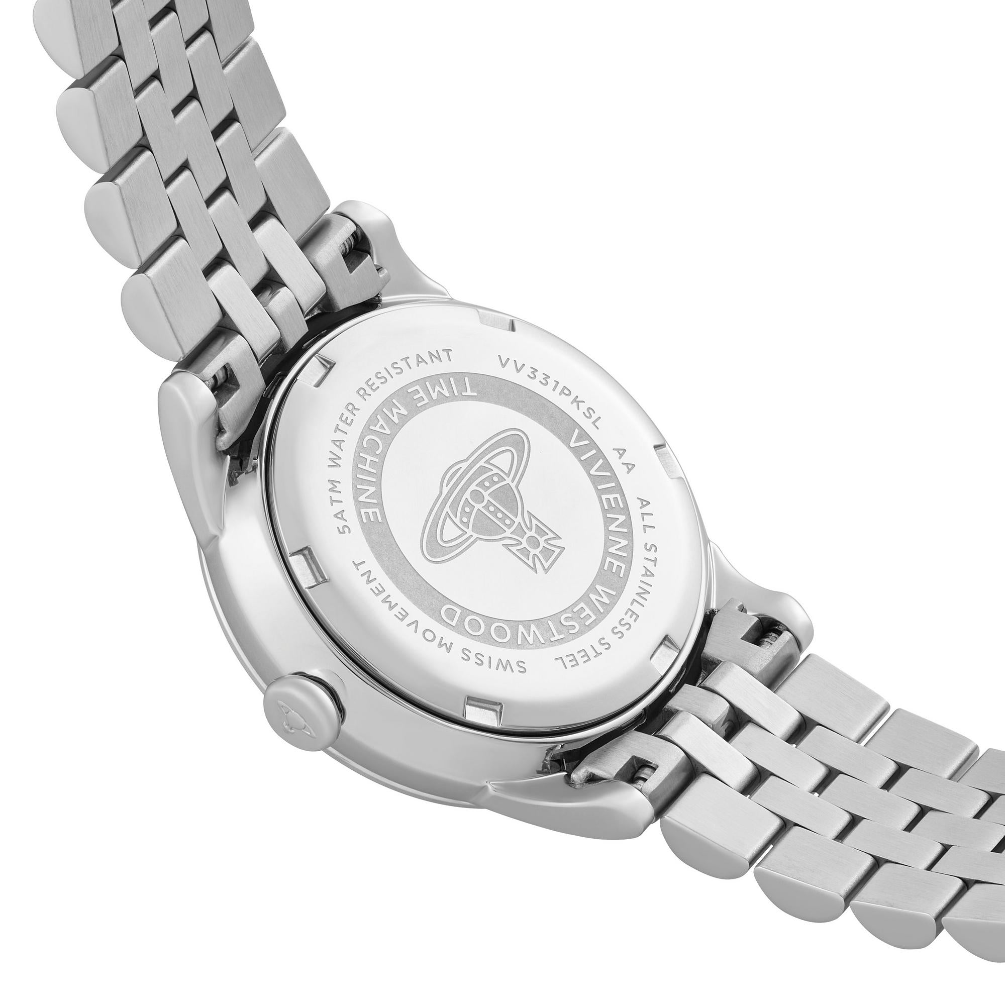 Exclusive Mini Wallace Watch Pink Silver 32mm VV331PKSL